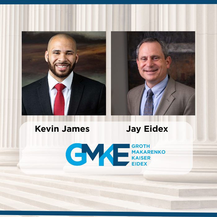 Kevin James and Jay Eidex Trial and Appellate Cases reported in Daily Report and Law360.
